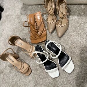 Lot of 4 Pairs Heels/ Sandals